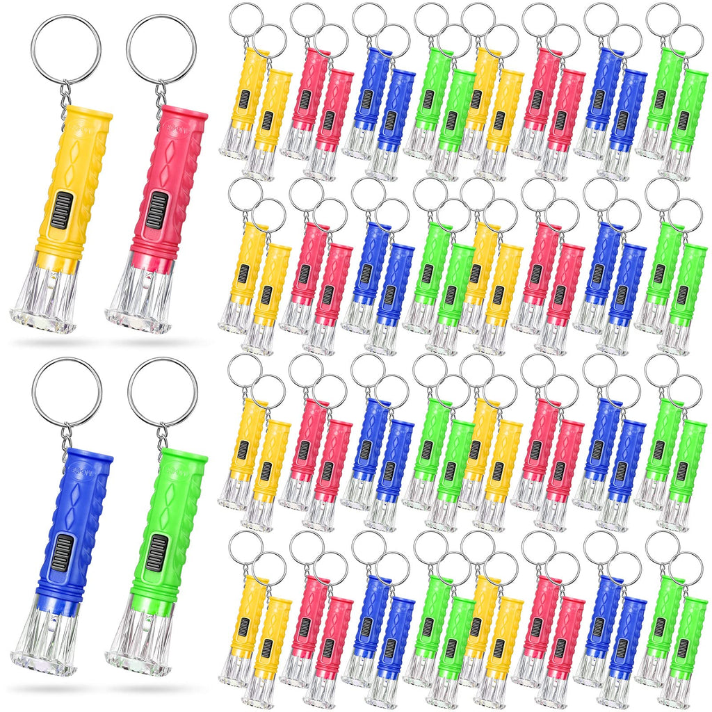 Jexine 100 Pcs Mini Flashlight Keychain Bulk,Bright