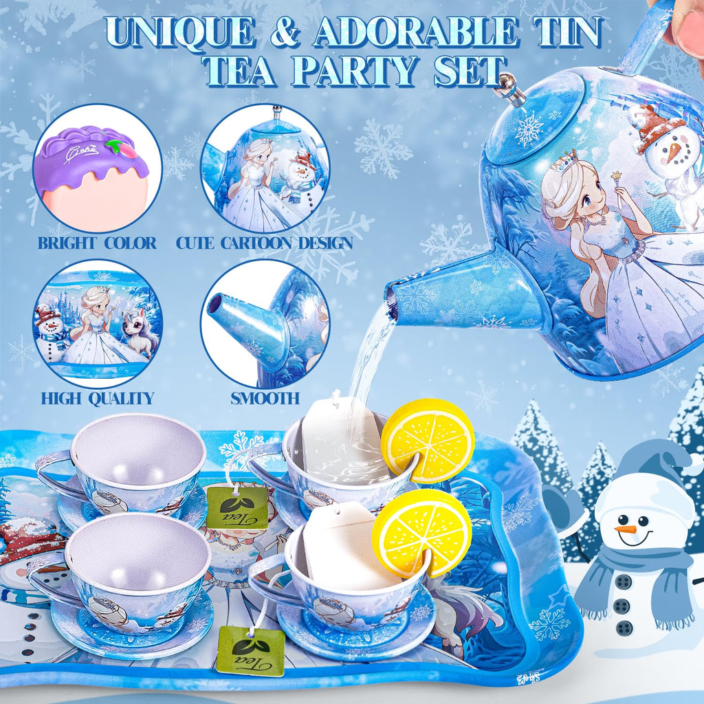 Hohosunlar Kids Tea Party Set for Little Girls Toddlers 3 4 5 6 7 8