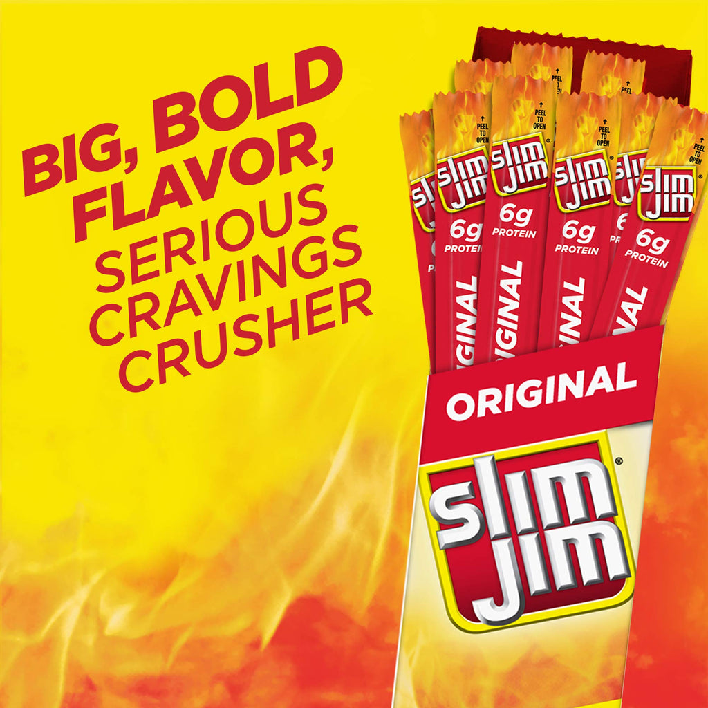 Slim Jim Giant Smoked Jerky Sticks, Original Flavor, 0.97 oz., 24-ct