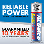 ACDelco 24-Count Double AA Batteries, Maximum Power Super Alkaline Battery for Home and Office, 10-Year Shelf Life, Reclosable Packaging (Pack of 3)