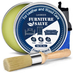 LANBEIDE Furniture Salve with Brush for Leather Wood, Polisher and Conditioner for Leather Couch and Furniture-Repair Salve 4OZ with Brush and Towel