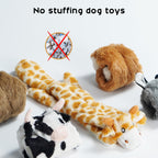 Nocciola Dog Squeaky Toys, 5 PCS Crinkle Plush Dog Toys, No Stuffing Dog Toys for Small Medium Large Dogs, Stuffless Puppy Toys for Boredom