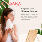 Clean Face Towels Disposable XL Facial Wipes | Add Water As a Makeup Remover | Sensitive Skin Face Towels | Organic Vegan Biodegradable - Clean Daily Towelettes | by Asara (100 Count)