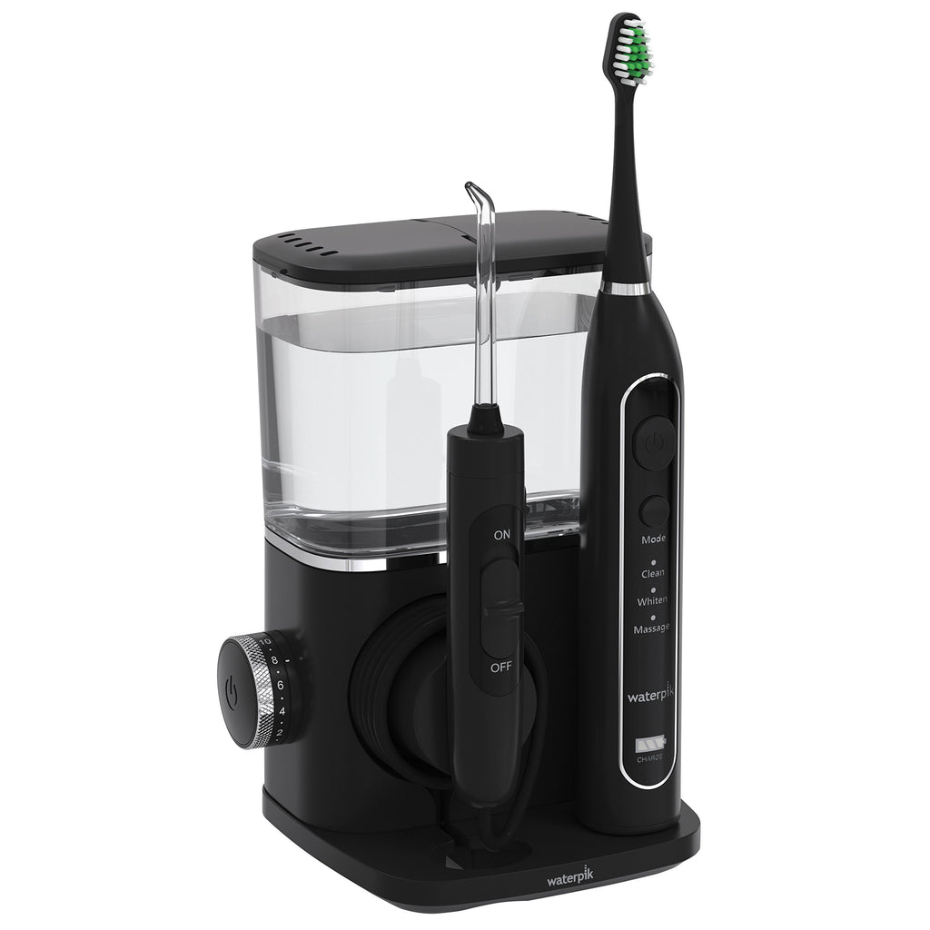 Waterpik Complete Care 9.0 Sonic Electric Toothbrush with Water Flosser & Fresh Mint Whitening Refill Tablets (30 Count) - For Use with Boost or Whitening Water Flosser