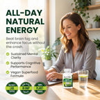 Marine Phytoplankton Omega 3 Supplement – Plant-Based Algae Capsules for Energy, Focus & Cellular Support – Vegan Superfood for Brain, Heart & Skin Health – 1,000mg – 60 Vegan Capsules