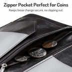 Server Book with 2 Zipper Pockets, Leather Server Books for Waitress