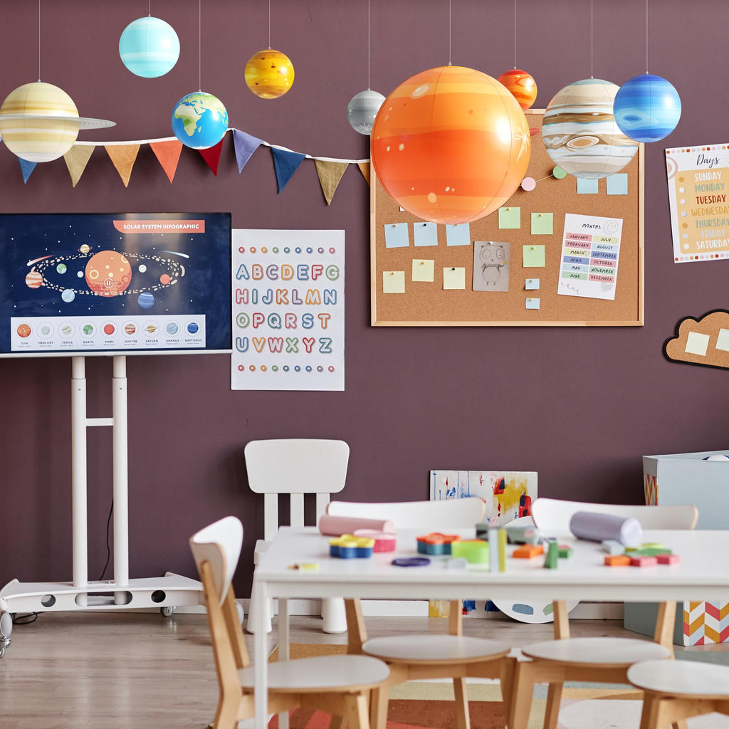 Dan&Darci Inflatable Solar System Planets for Kids - Science Toys - Boys Room Decor Ceiling - Space Gifts - Outer Space Themed Party Decorations - Astronomy Gifts 5-7, 6-8, 8-12 Years Classroom