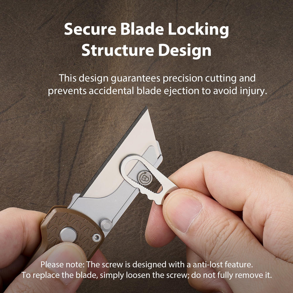OKNIFE U1 Pro Multitool Folding Utility Knife with Folding Screwdriver, Quick Change Blade, Rail Lock & Pocket Clip for Men Women (PEEK)