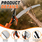 SISUPASSIE 26FT Reach Tree Trimmer, Telescoping Pole Saw with 5-20FT Extension Pole, Manual Tree Pruner Extendable for Yard, Garden, Patios
