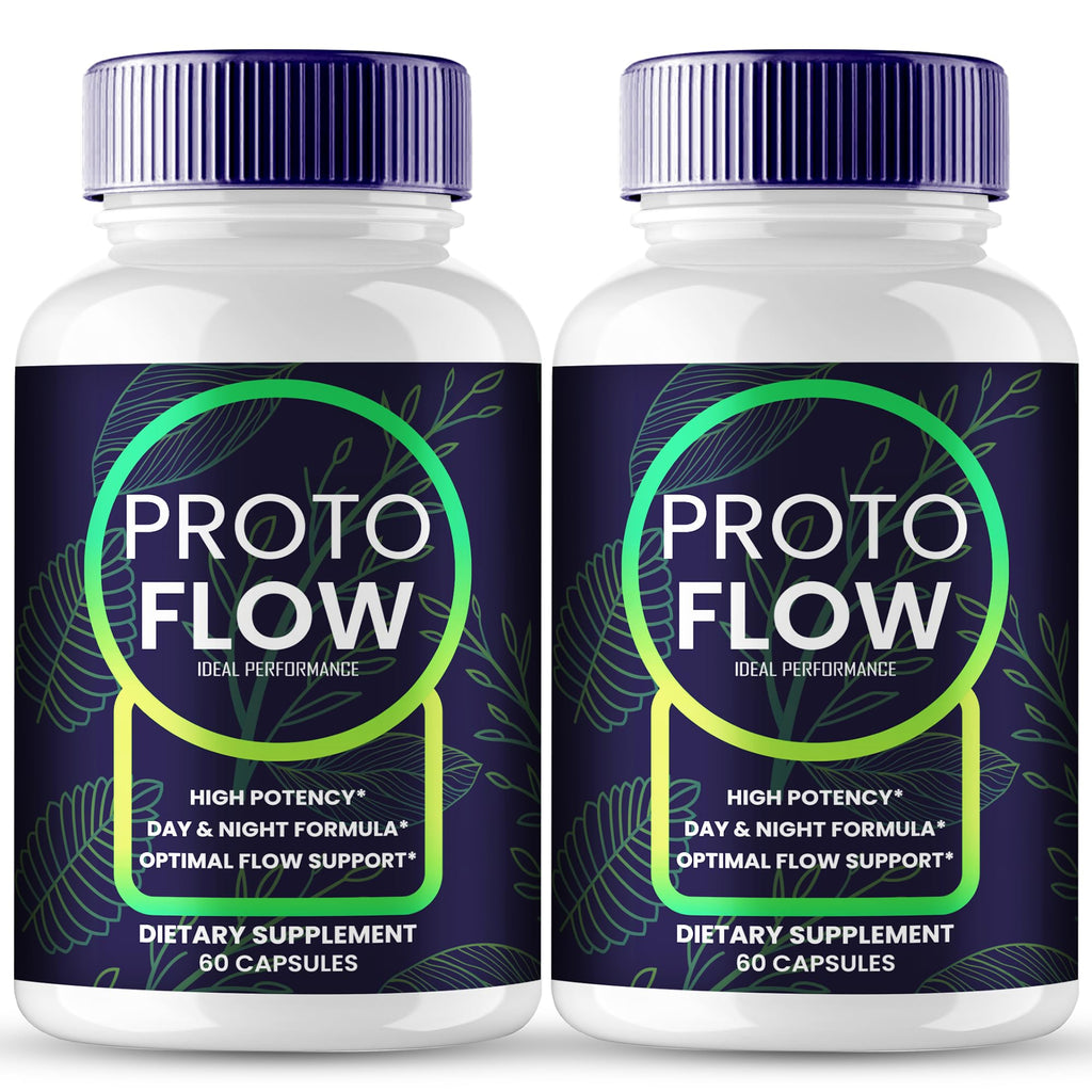 Proto Flow for Prostate Capsules, ProtoFlow Supplement Prostate Support Pills - Maximum Strength, ProtoFlow Advanced All Natural Formula, Proto Flow Prostate Health Men Pills Reviews (2 Pack)
