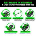 Rhino USA Retractable Ratchet Straps (2-Pack) - 2 Inch x 10 Feet (3,033lb Break Strength) - Heavy Duty Auto Self Retracting Tie Down Straps for Truck, Cargo Trailer, Motorcycle, Rad & More - Green