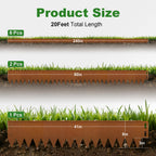 Gabviem 8 Inch Cor Ten Steel Landscape Edging Kit – Metal Garden Border