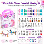 COO&KOO Charm Bracelet Making Kit, A Unicorn Girls Toy that Inspires Creativity and Imagination, Crafts for Girls Ages 8-12 with Jewelry Making Kit Perfect Gifts for 6 7 8 9 10 Girl Self-Expression!