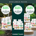 POWERED X PLANTS Fruits & Veggies Capsules - Natural Superfood Packed with Vitamins & Minerals - Fruit & Vegetable Supplements for Adults Pack of 6, 90 Capsules Each