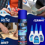 CA Glue with Activator Kit – 36 x 1.75 oz (Thin, Medium, Thick) + 12x 16.9 fl oz Accelerator Spray, Cyanoacrylate Super Glue for Woodworking, 3D Printing, Plastic, Guitar Repair & Hobby Projects
