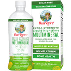 MaryRuth Organics Extra Strength Nighttime Liquid Multimineral | Sugar Free | Calm Magnesium Citrate | NO Melatonin | Calcium Magnesium Zinc | Muscle Relaxation | Lemonade Flavor | Vegan | 32 Serving