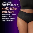 Always Discreet Boutique Incontinence and Postpartum Underwear for Women, Maximum Protection, Small/Medium, Black, 12 Count