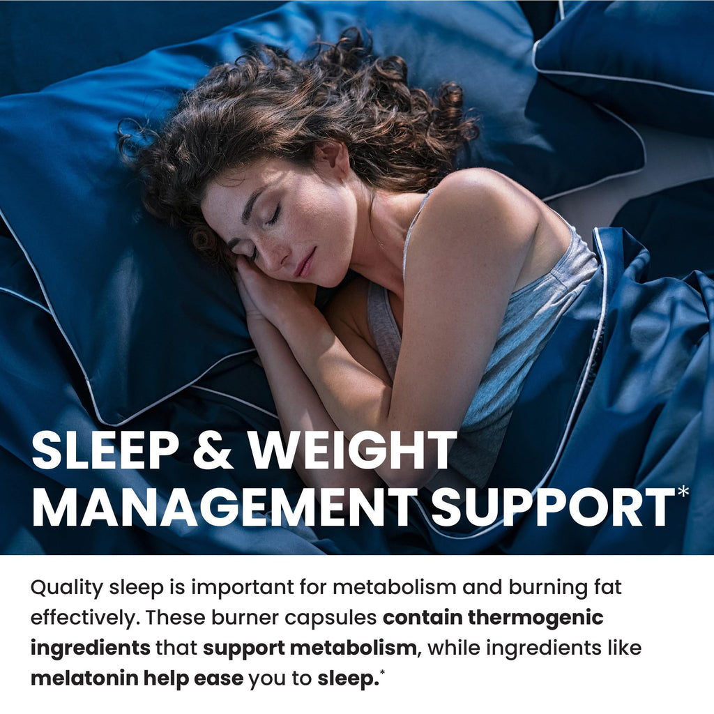 Night Time Fat Burner to Shred While You Sleep | Belly Fat Burner, Carb Blocker and Weight Loss Support Supplements | Lose Weight, Support Metabolism and Fall Asleep | 120 Nighttime Diet Pills