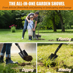 Garden Shovels for Digging, 31 Inch Small Shovel, Heavy Duty Metal Digging Shovel with D-Handle Grip, Short Kids Shovels for Digging, Mini Spade Shovel for Gardening, Camping, Beach, Car, Snow Removal