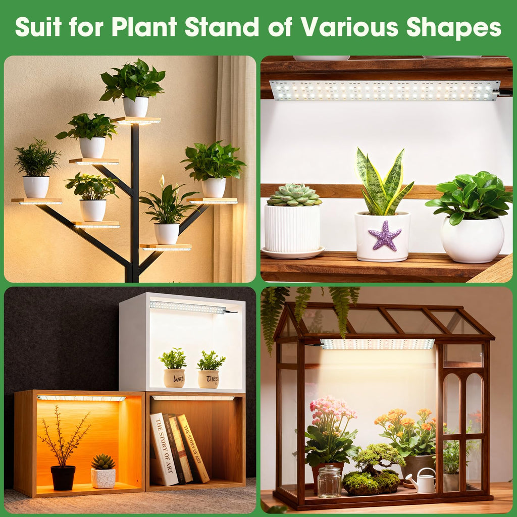 PlantaPulse Grow Lights for Indoor Plants, Ultra-Thin Panel, 540LEDs Full Spectrum, 8/12/16H Timer, 10 Dimmable Levels
