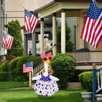 Patriotic Porch Goose Outfits 4th of July Goose Outfit Independence Day Lawn Porch Goose Clothes Fits 23" Cement Plastic Goose Statue for USA 250th Anniversary Outdoor Garden Yard Patio Decoration