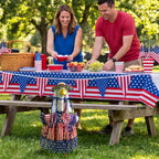 Sunnymove 4th of July Goose Outfit for 23'' Patriotic Porch Geese Costume for 250th Anniversary USA Outdoor Patio Lawn Decor (Red Blue White1)