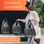 Reli. T-shirt Bags (300 Count) (Black) (11.5" x 6.5" x 21") - Black Plastic Bags (Plain) - Grocery, Shopping, Restaurants
