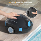 Y10 Cordless Robotic Pool Cleaner, Automatic Pool Vacuum - 90 Mins Runtime, Powerful Suction, Self-Parking, Lightweight for Above/Inground Pools Up to 65ft/1100 Sq.Ft (Coal)