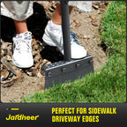 Jardineer Garden Flat Shovel Heavy Duty, Multifunctional Garden Cleaning Shovels for Lawn Edging,Sidewalk Weeding, Floor Scraper Long Handle, Metal Snow Shovel,Ice Scraper for Driveway (60")