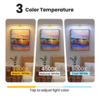 Craftersmark 24" Picture Frame Light with 1pcs Extra 8000mAh Battery - Brass Cordless Rechargeable Wall Sconce with Remote for Office, Hallway & Large Art