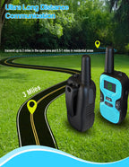 Walkie Talkies for Kids Rechargeable 4 Pack - Outdoor Hiking Camping Toys