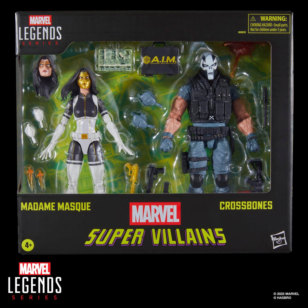 Marvel Legends Series Madame Masque & Crossbones, Marvel Super-Villains Comics Collectible 2-Pack, 6-Inch Action Figures (Amazon Exclusive)