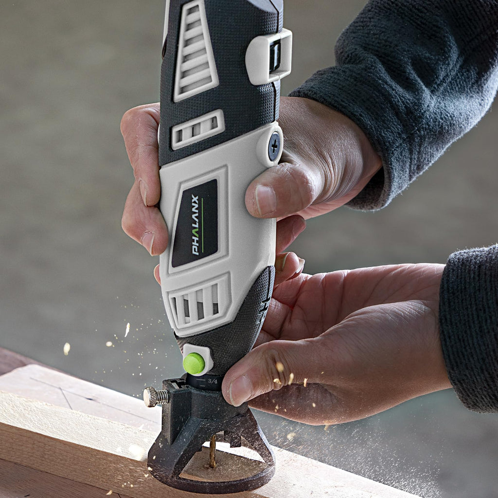 PHALANX 180W Rotary Tool Kit, 1.5-Amp 6 Variable Speed with Flex Shaft, 8000-35000RPM Rotary Multi-Tool& 213pcs Accessories Kit, Power Multiuse Set Prefect for Crafting Projects and DIY Creations