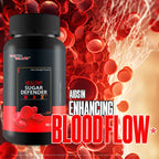 Healthy Sugar Defender Max - Our Best Sugar Support Supplement - Multi Action Blood Health Supplements - Circulation and Vein Support for Healthy Legs, Heart, and Body - Herbal Blood Capsules