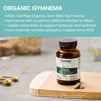 Himalaya Organic Gymnema Sylvestre – Herbal Glucose Metabolism Support - USDA Organic, Non-GMO, Vegan, Gluten Free, Additive Free, 700 mg, 60 Caplets