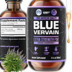 HERBIFY Blue Vervain Drops – Verbena Tincture – Vervain Supplement for Mood & Balance – Vervain Liquid Extract – Verbena Hastata (30 Days Supply) 2 Fl Oz Made in USA
