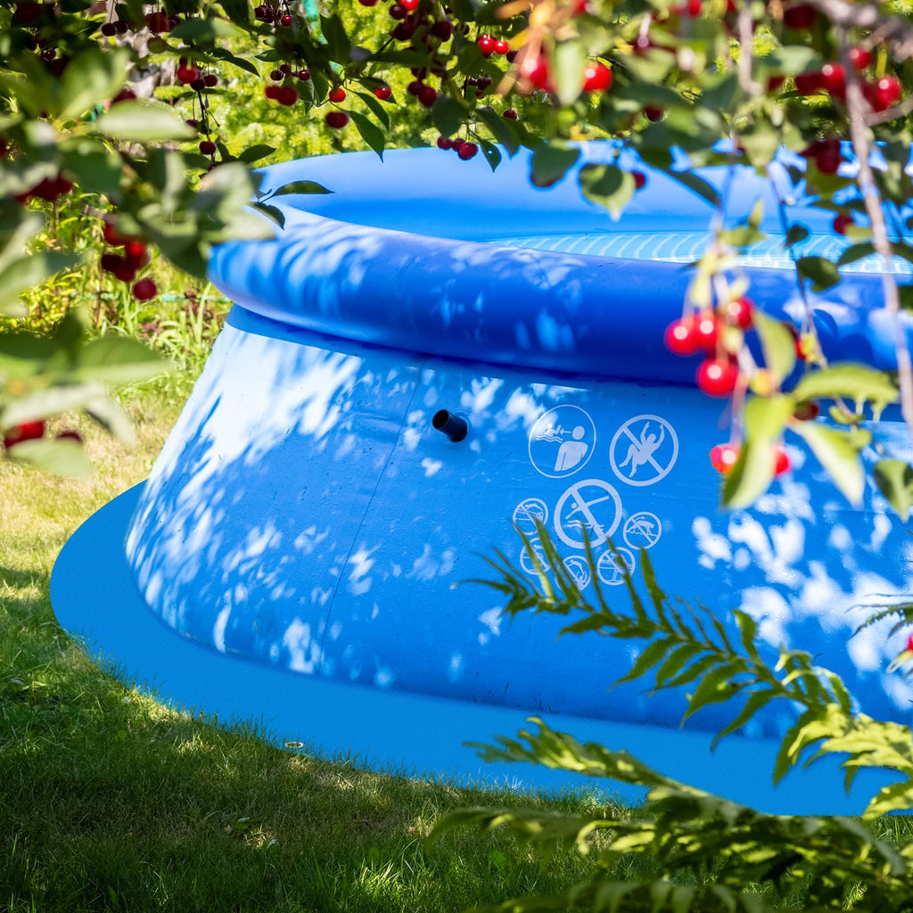 18 x 18 Ft Swimming Pool Ground Cloth Round Swimming Pool Tarpaulin Tarp for Above Ground Swimming Pools Heavy Duty Pool Ground Mat Protector Pad Prevents Punctures