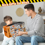 Kids Tool Set, Toddler Tool Set with Toy Drill & Tool Box for Ages 3-5 Boys