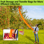 UQM 12.8FT Fruit Picker Pole Adjustable with Basket Harvest Bag