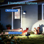 JEJOT Solar Lights Outdoor Waterproof IP65, Super Bright LED with Lens, 6500K 2 Lighting Modes, Solar Powered Yard Garden Solar Spot Lights for Outside Landscape Auto On/Off - 6 Pack
