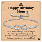 RAYSTAR Birthday Gifts for Mom from Daughter/Son, Happy Birthday Moms Card, Mom Birthday Gifts, Cool Mother Bday Presents Ideas Infinity Love Bracelets for Mum