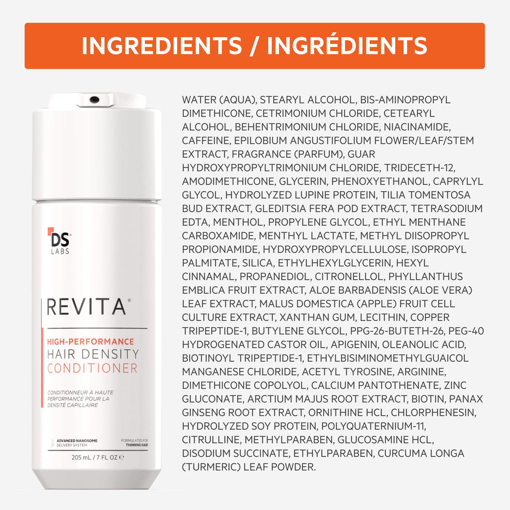 DS Labs For Men & Women Revita Shampoo & Conditioner Kit - Two-Step Scalp Care System for Fuller-Looking, Volumized Hair, Lightweight Hydration, Sulfate & Silicone Free, Color Safe, 205 mL