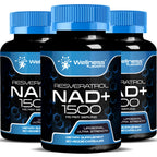 WELLNESS LABSRX Liposomal NAD Supplement, 1500mg - NAD Resveratrol Supplement for Women and Men, NAD+ Support Cellular Health, Energy & Anti Aging - 3 Pack