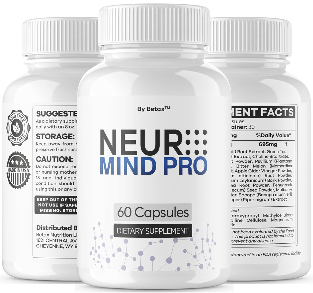 (3 Pack) NeuroMind Pro - Official Neuro Mind Pro Capsules Advanced Formula with All Natural Ingredients, NeuroMindPro Original Brain Health Pills Support for Wellness, 180 Capsules for 3 Months