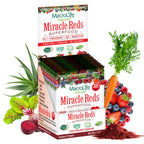 MacroLife Naturals Miracle Reds Superfood Powder 19 Blended Fruit & Berry Polyphenols Enzymes Probiotics & Antioxidants Supplement - Raw Non-GMO & Vegan Whole Food Vitamins - 12 Packet Servings
