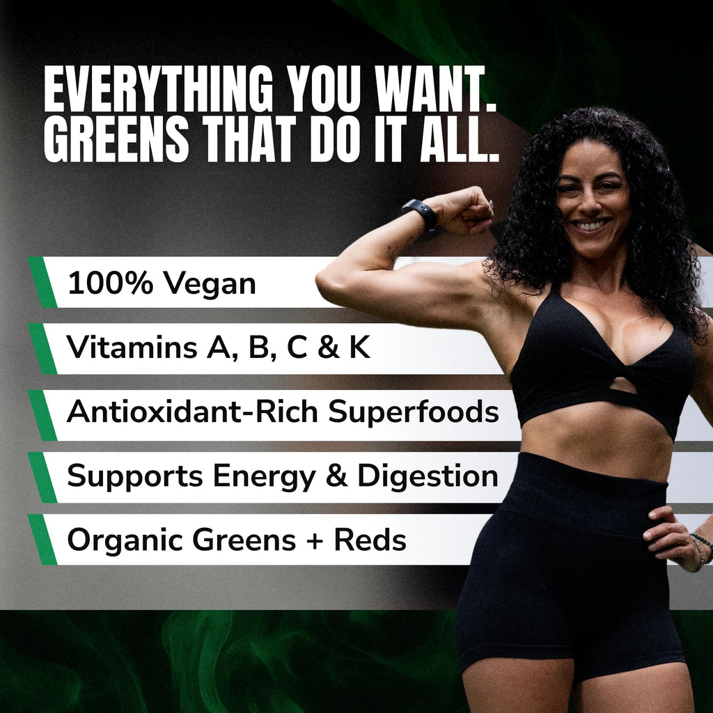 VEDGE Nutrition Organic Greens - Vegan Plant-Based Greens Superfood Powder - Drink Mix for Energy, Antioxidants & Recovery - Full Spectrum Greens for Athletes - 30 Servings - Mixed Berry Flavor