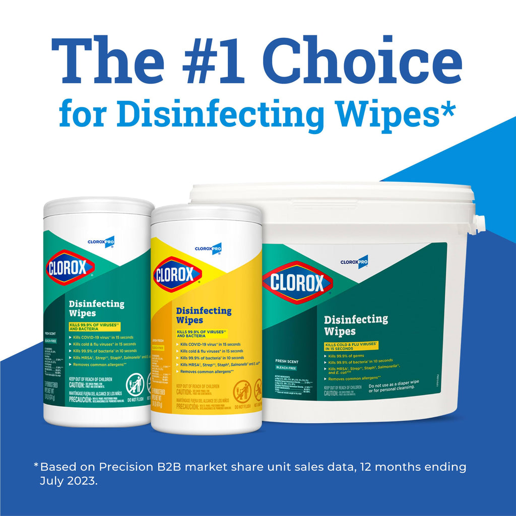 CloroxPro Clorox Disinfecting Wipes, Lemon Fresh, 75 Count (Package May Vary)