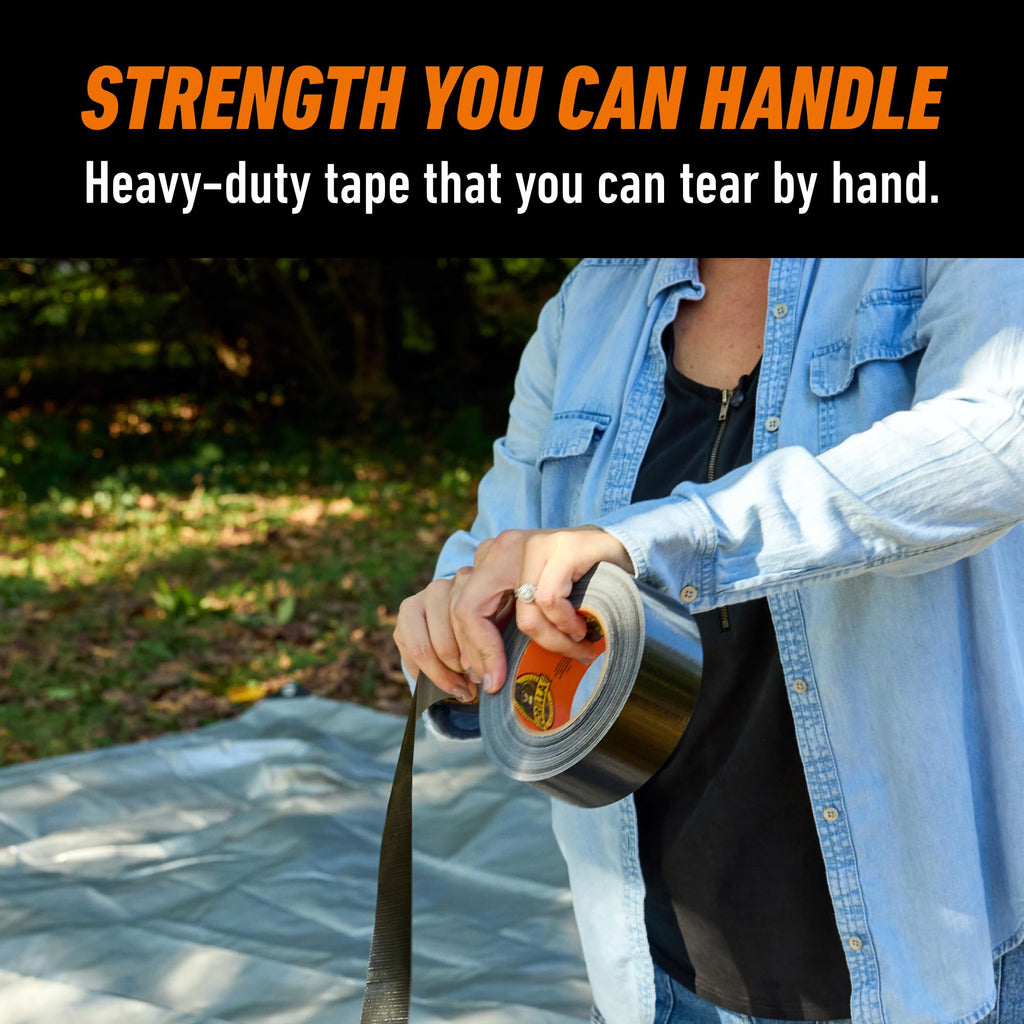 GORILLA Duct Tape, Heavy Duty and Weather Resistant, Black, 1.88" x 35 yd