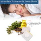 12Pcs Hypoallergenic Castor Oil Pack Wrap for Belly Button, 3.2 x 3.2 inches Disposable, Self-Adhesive, and Highly Absorbent Castor Oil Wraps Patch Pads - White