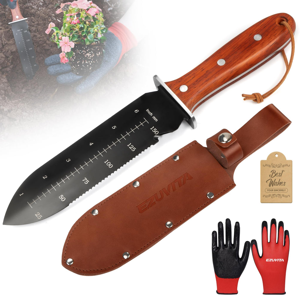 EZUVITA Hori Hori Garden Knife, Gardening Tools